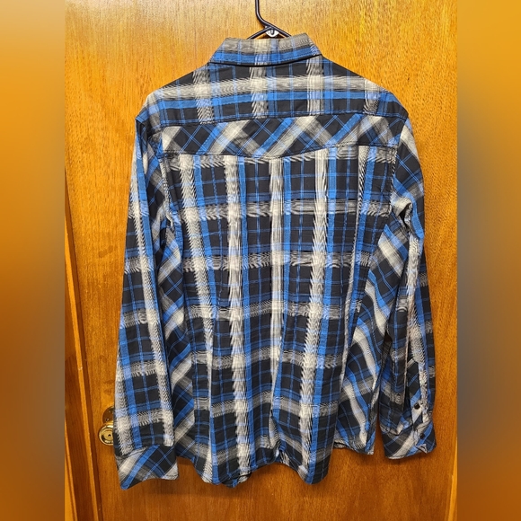 Mens Helix Plaid/Flannel Shirt Size Large - Picture 3 of 3